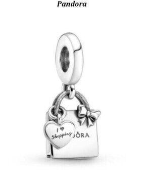 Pandora Shopping Bag Charm S925 Silver Dangle for Bracelet Pendant